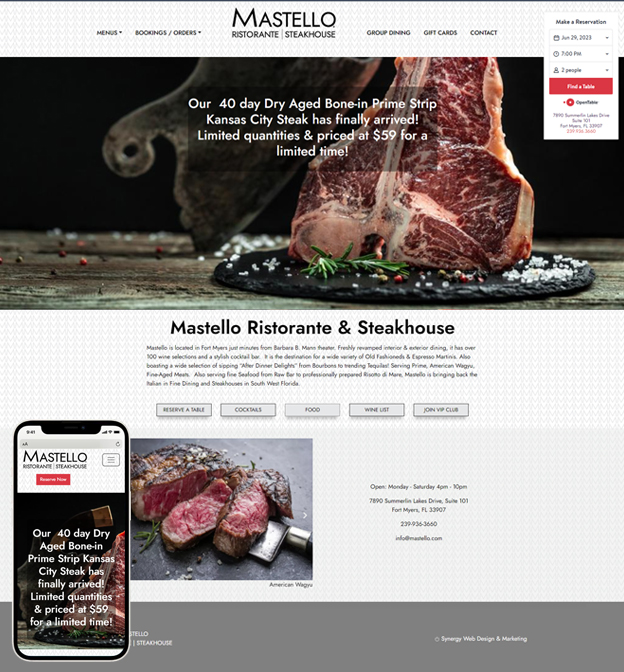 Mastello Ristorante & Steakhouse
